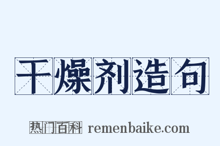 干燥剂造句是什么意思的图片